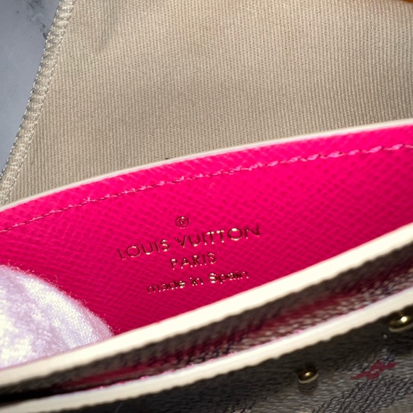 NEW!! Louis Vuitton Damier Azur Studded Card Holder - Picture 7 of 10